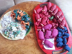 Figurines cousues main de Rakops, Botswana, 2014